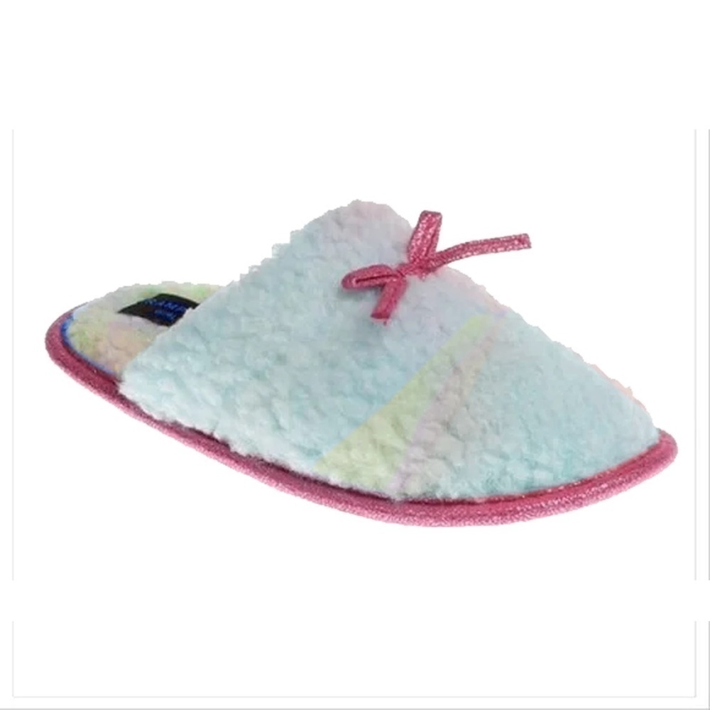 Rampage Bedroom House Slippers Sherpa Barbiecore Pink Bow Tie Dye Cute NIP